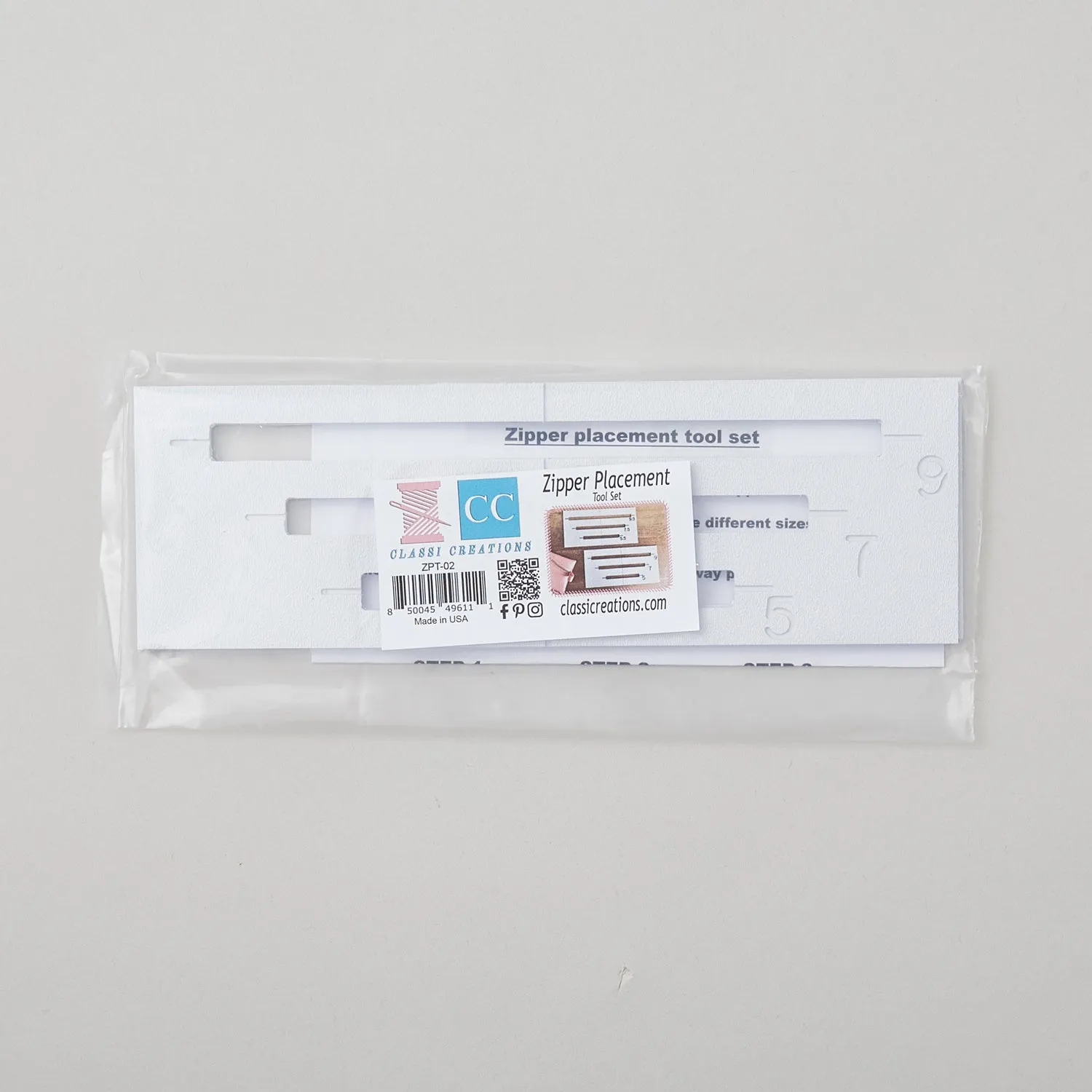 Classi Creations Zipper Placement Tool Set