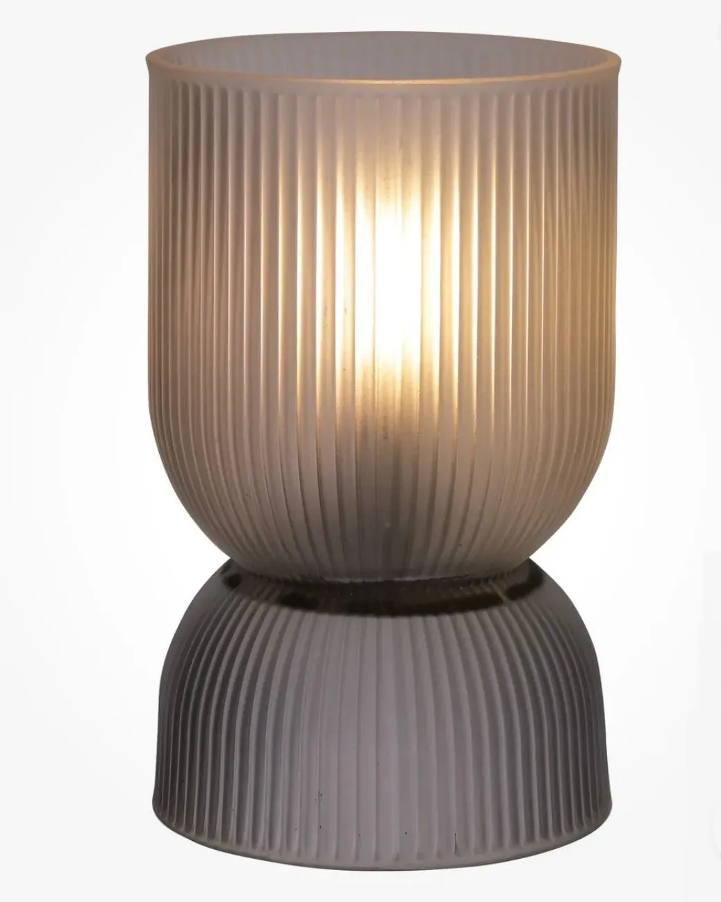 Clear Coloured Curved LED Light Up Glass Lamp