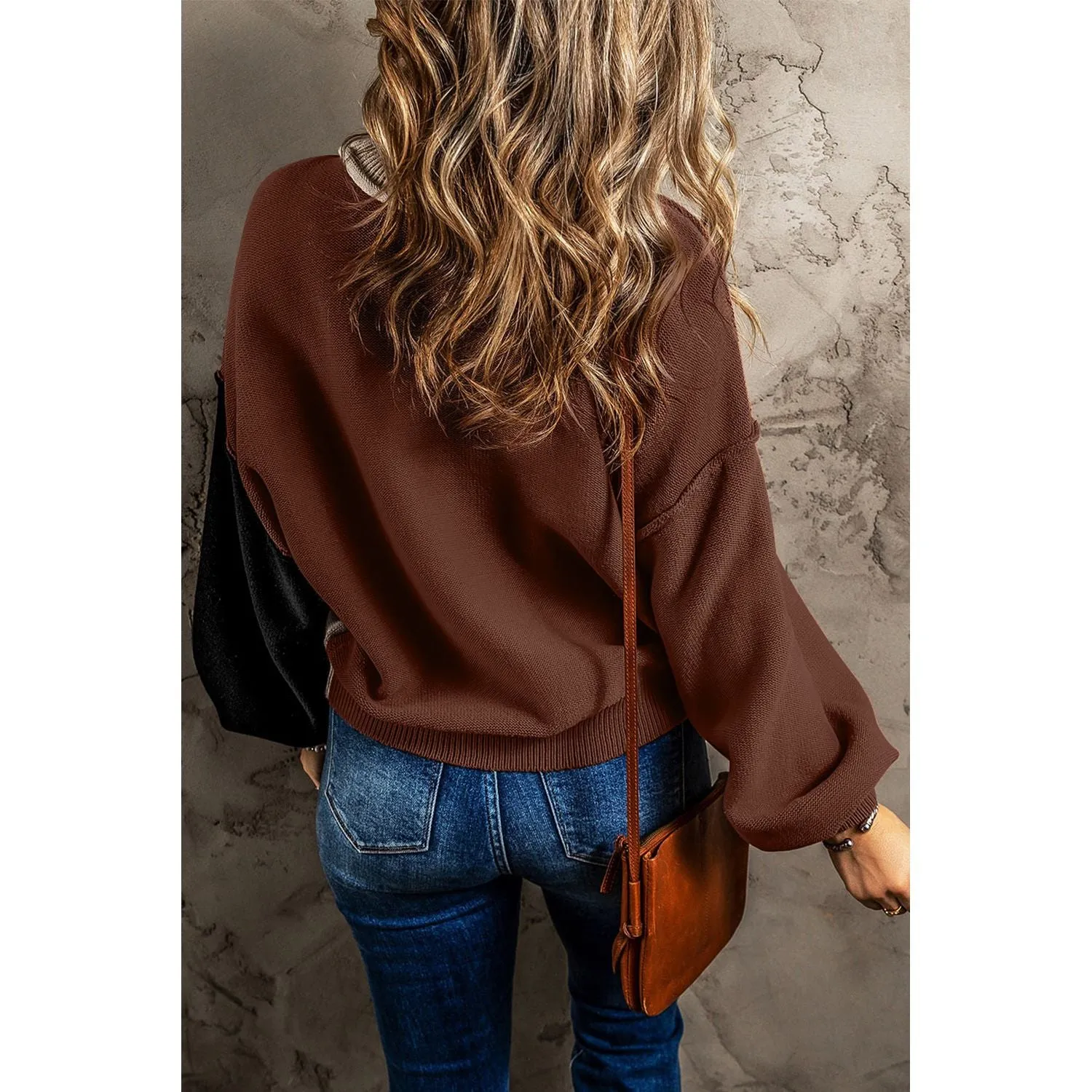 Coffee Shop Colorblock Sweater