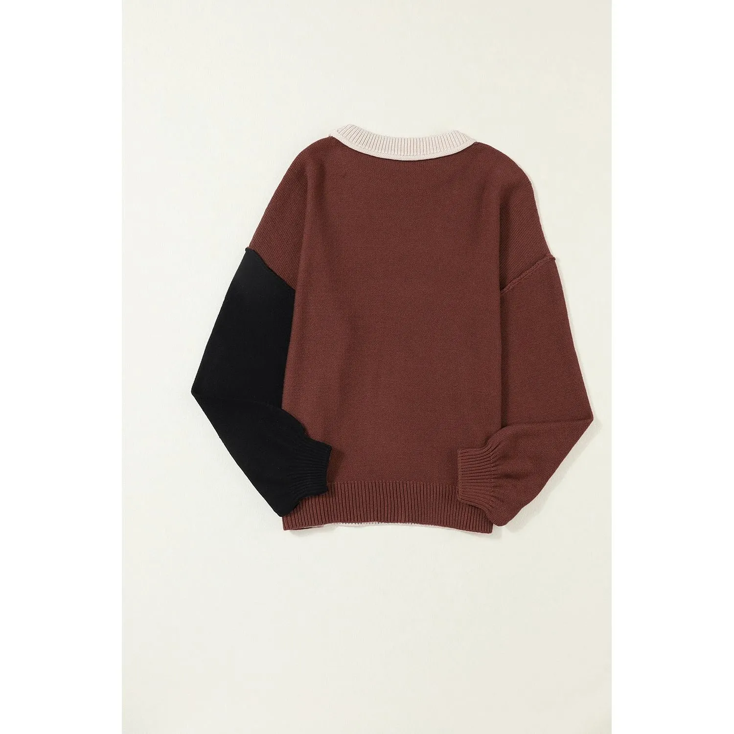 Coffee Shop Colorblock Sweater