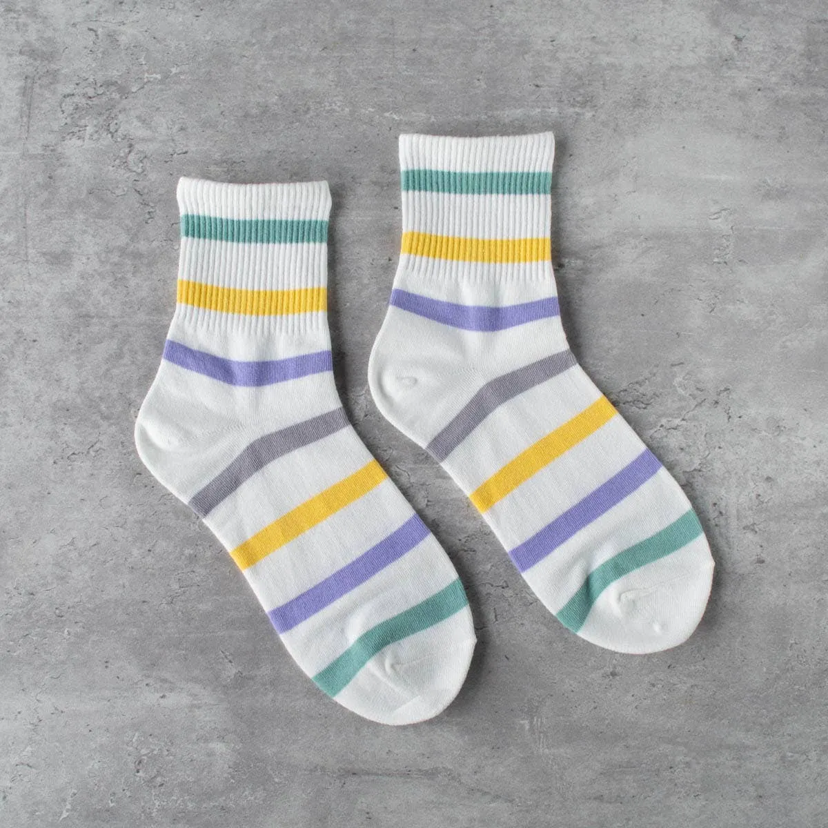 Color Striped Casual Socks