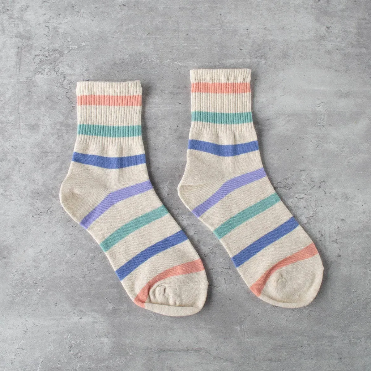 Color Striped Casual Socks