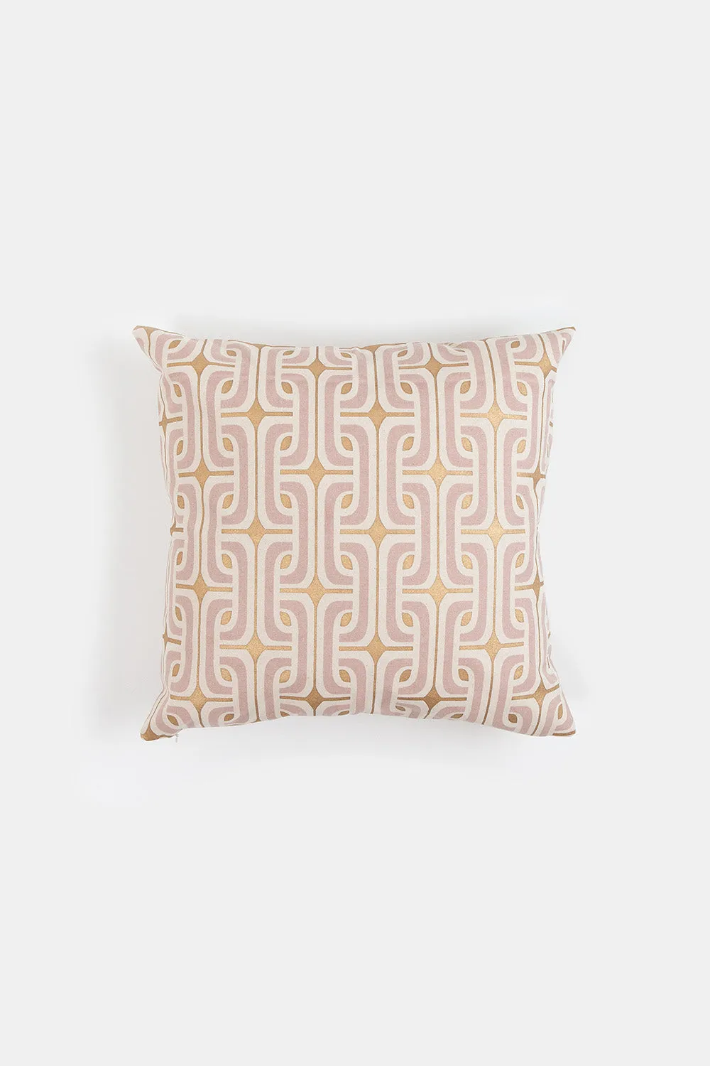 Cotton Throw Pillow In Mauve And Gold Super 1965