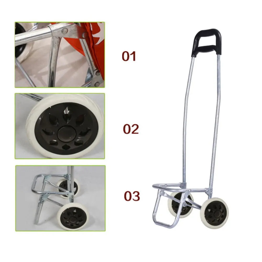 CRONY SC001 Shiping Cart Shopping Trolley Bag Folding Shopping Cart Collapsible Trolley Bag | brown