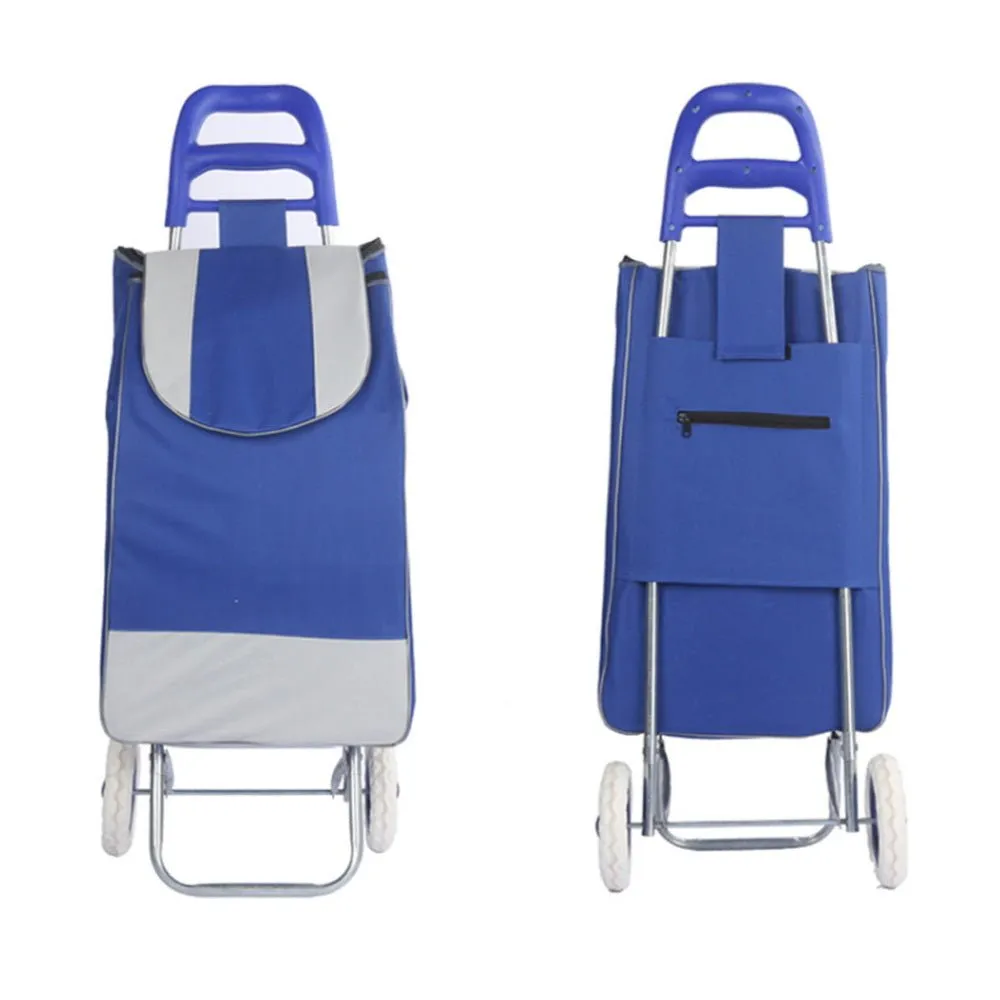 CRONY SC001 Shiping Cart Shopping Trolley Bag Folding Shopping Cart Collapsible Trolley Bag | brown