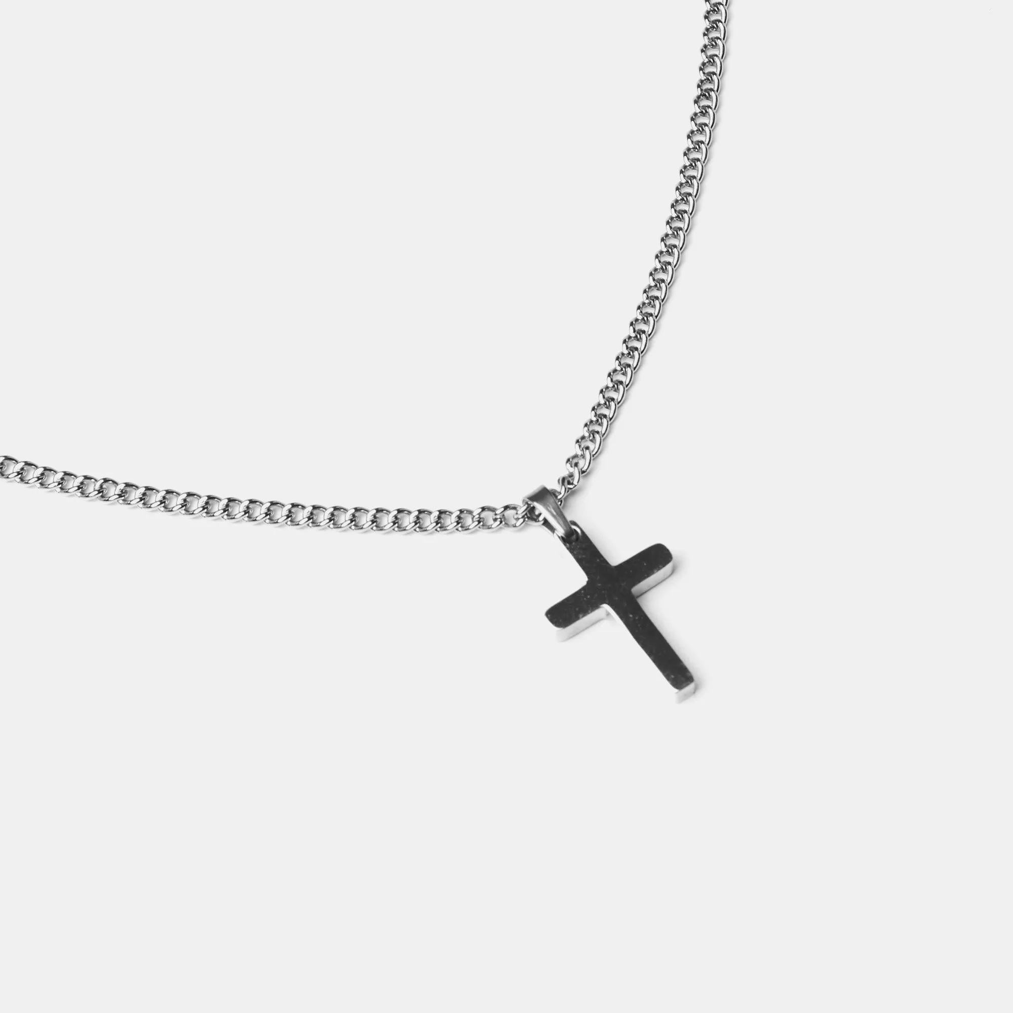 Cross Pendant Necklace | Silver
