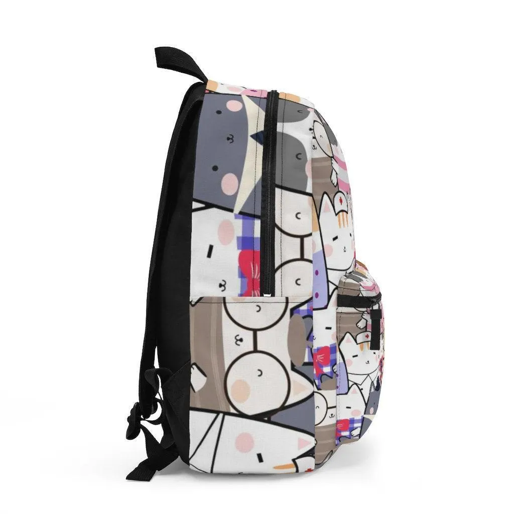 Cute Kawaii Cats Backpack , Teens Backpack, College Backpack everyday use, Travel Backpack, Weekend bag, Laptop Backpack