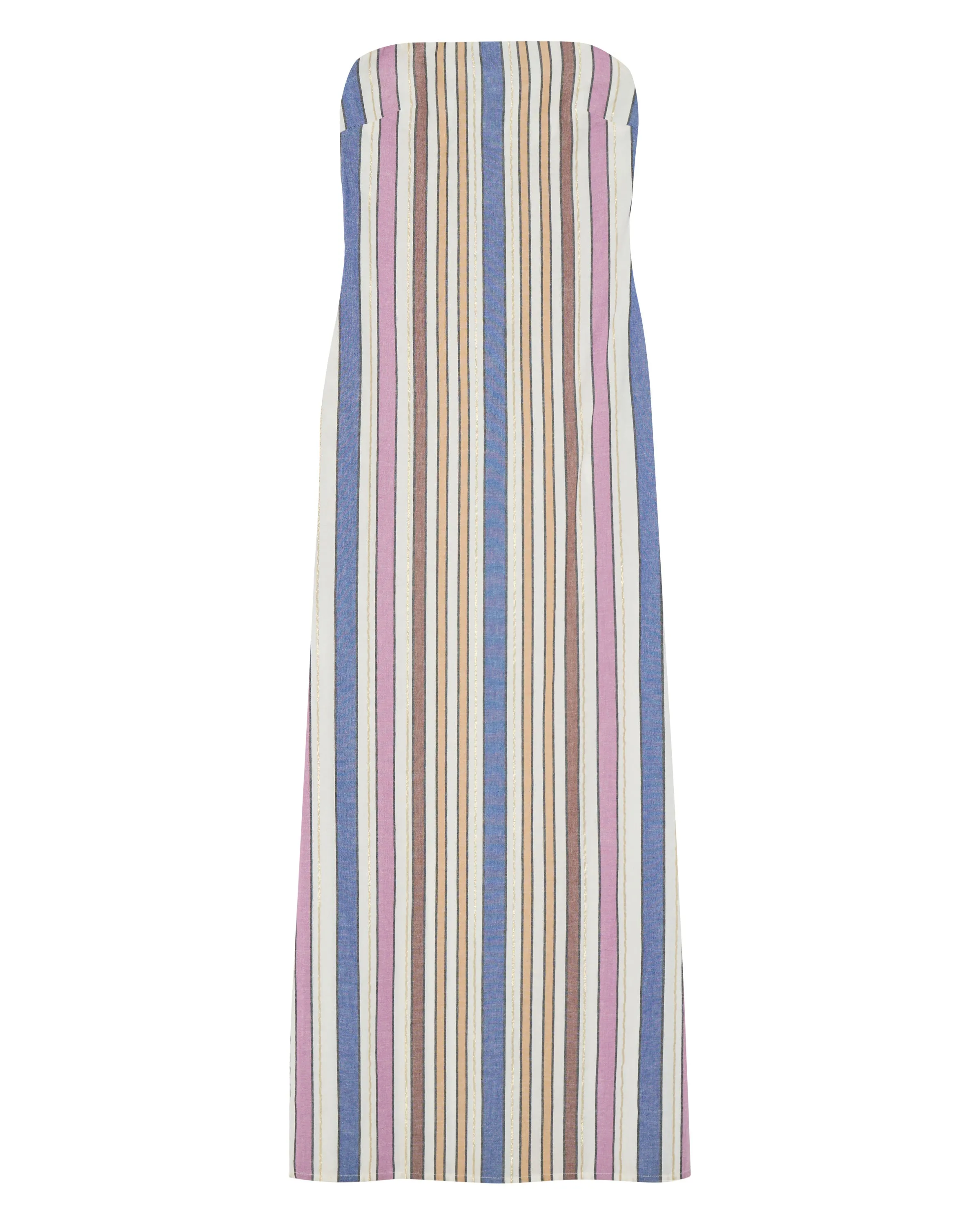 Dione Naxos Stripe Strapless Dress