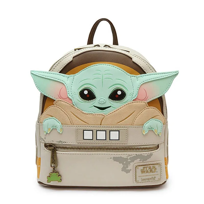 Disney PU Leather Stitch Women Backpack Loki Baby Yoda Lady Bags Toy Story 3 Alien Children Schoolbag Brand Handbag For Girls