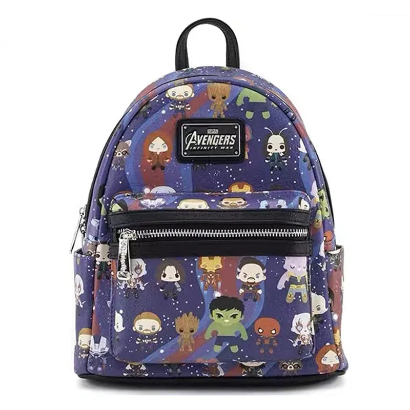 Disney PU Leather Stitch Women Backpack Loki Baby Yoda Lady Bags Toy Story 3 Alien Children Schoolbag Brand Handbag For Girls