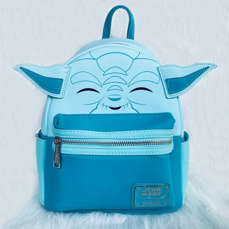 Disney PU Leather Stitch Women Backpack Loki Baby Yoda Lady Bags Toy Story 3 Alien Children Schoolbag Brand Handbag For Girls