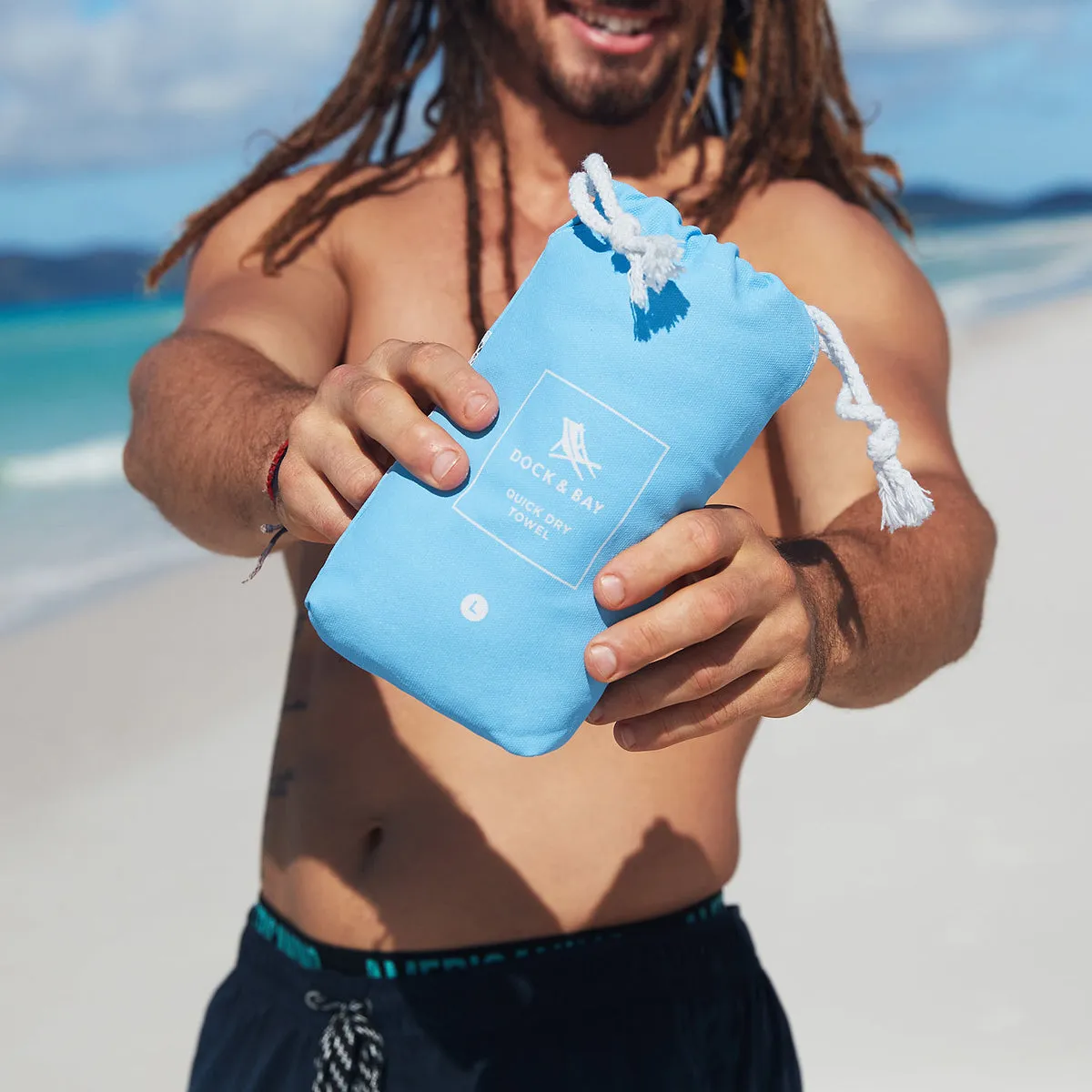 Dock & Bay Travel Towels - Essential - Lagoon Blue