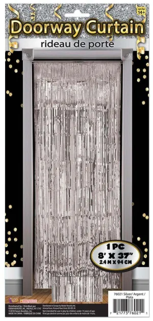 Doorway Tinsel Curtain - Silver