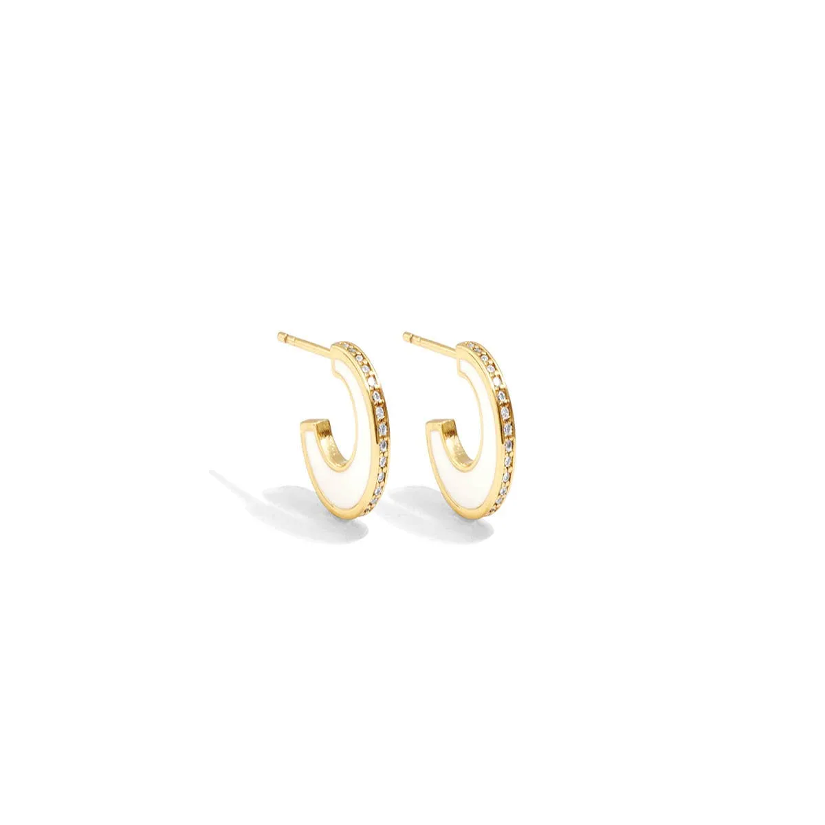Enamel Wave Pave Hoop