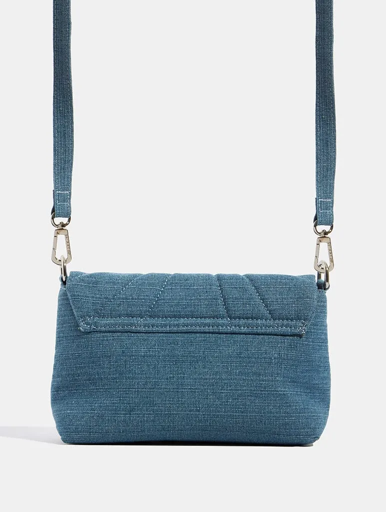 Farah Denim Rhinestone Shoulder Bag
