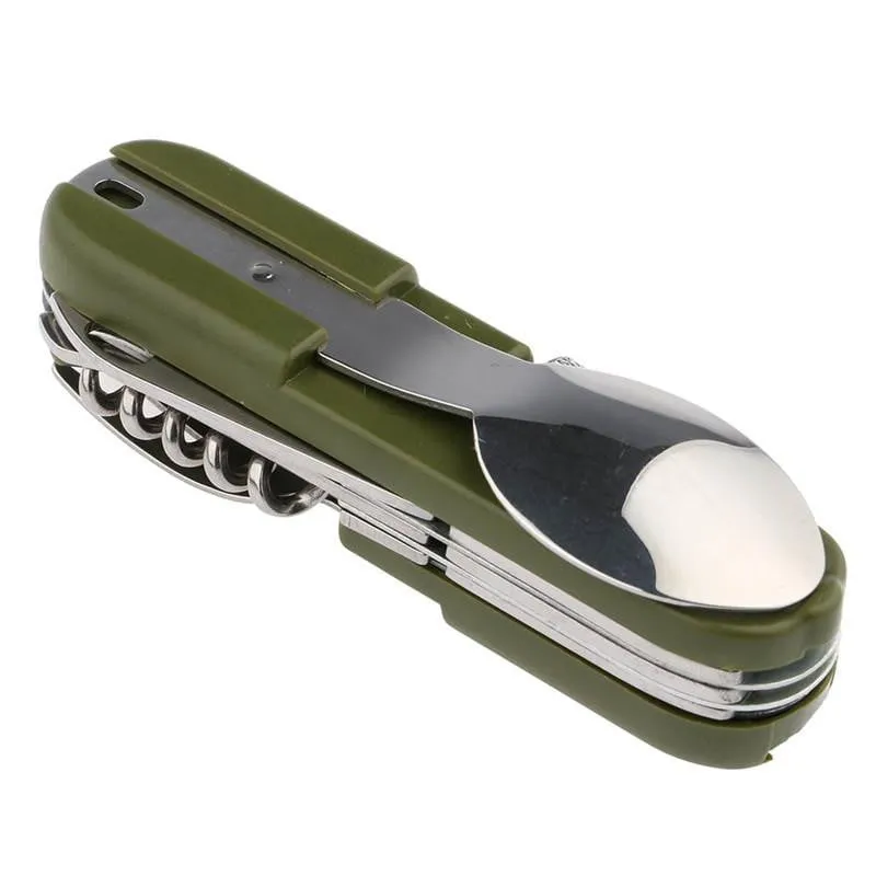 Foldable Stainless Steel outdoor Tableware with Led Light