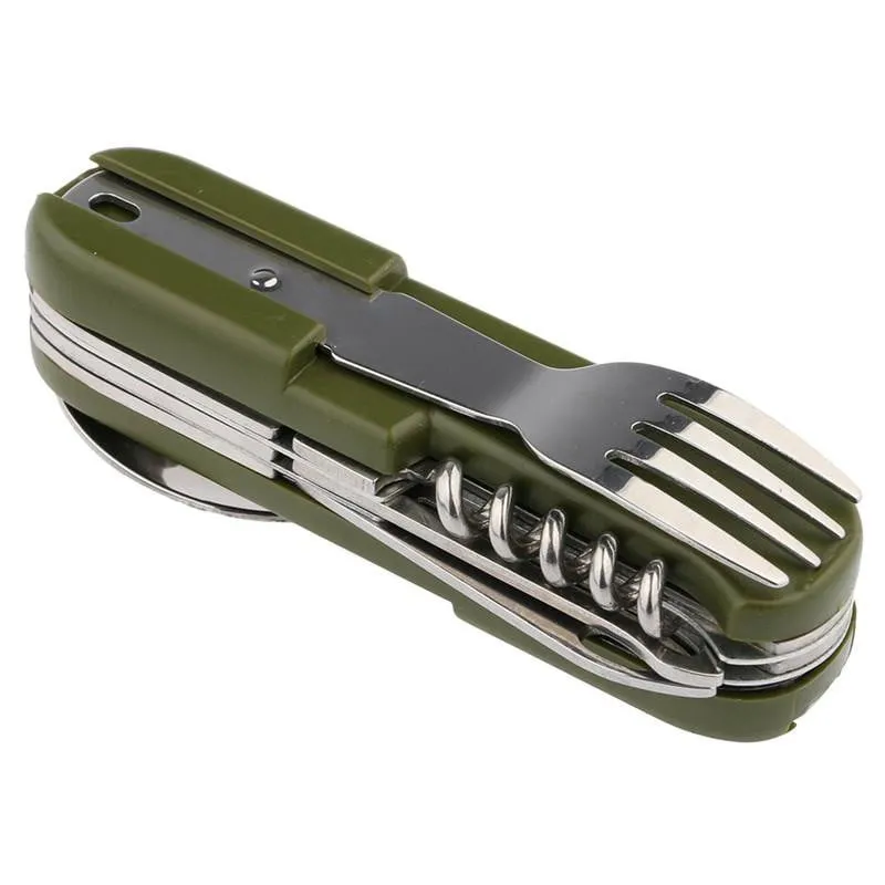 Foldable Stainless Steel outdoor Tableware with Led Light