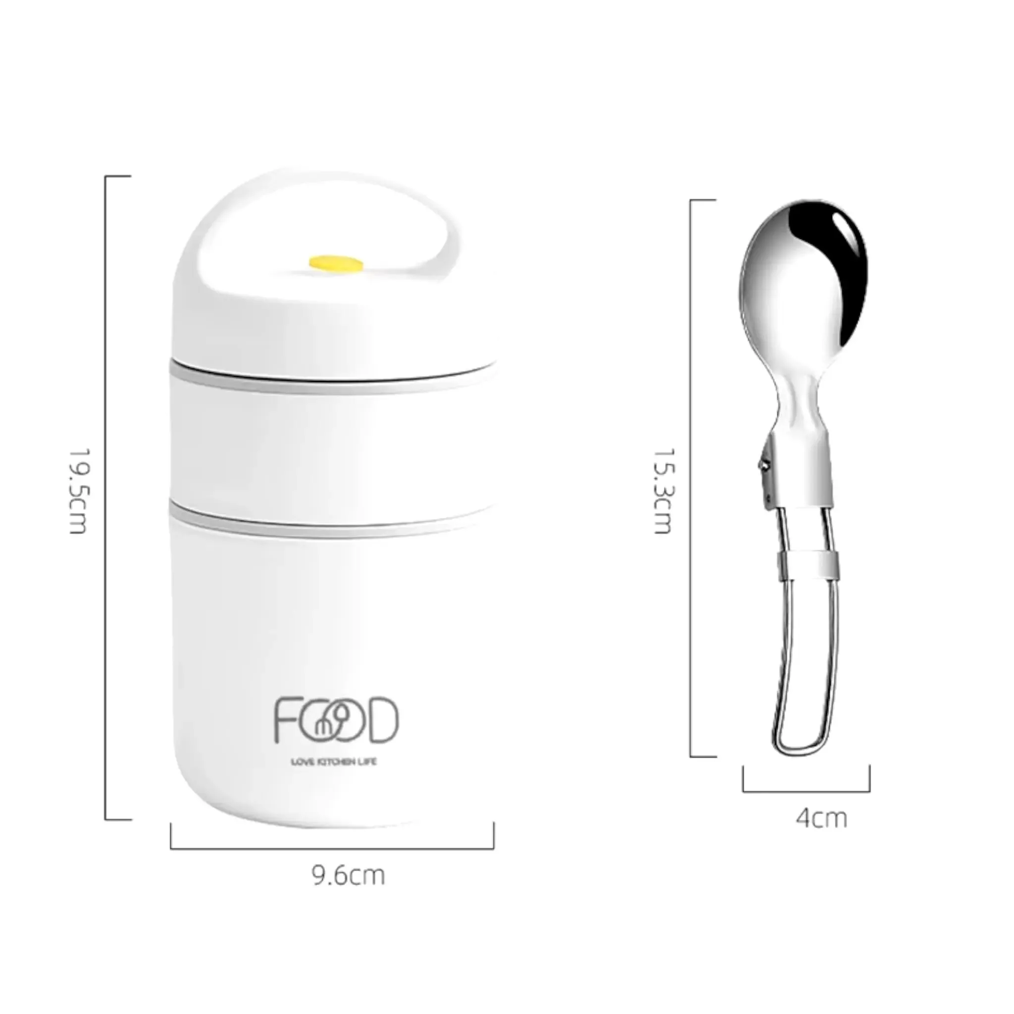 Food Warmer | Stainless Steel Thermal Cup & Insulated Lunch Bag