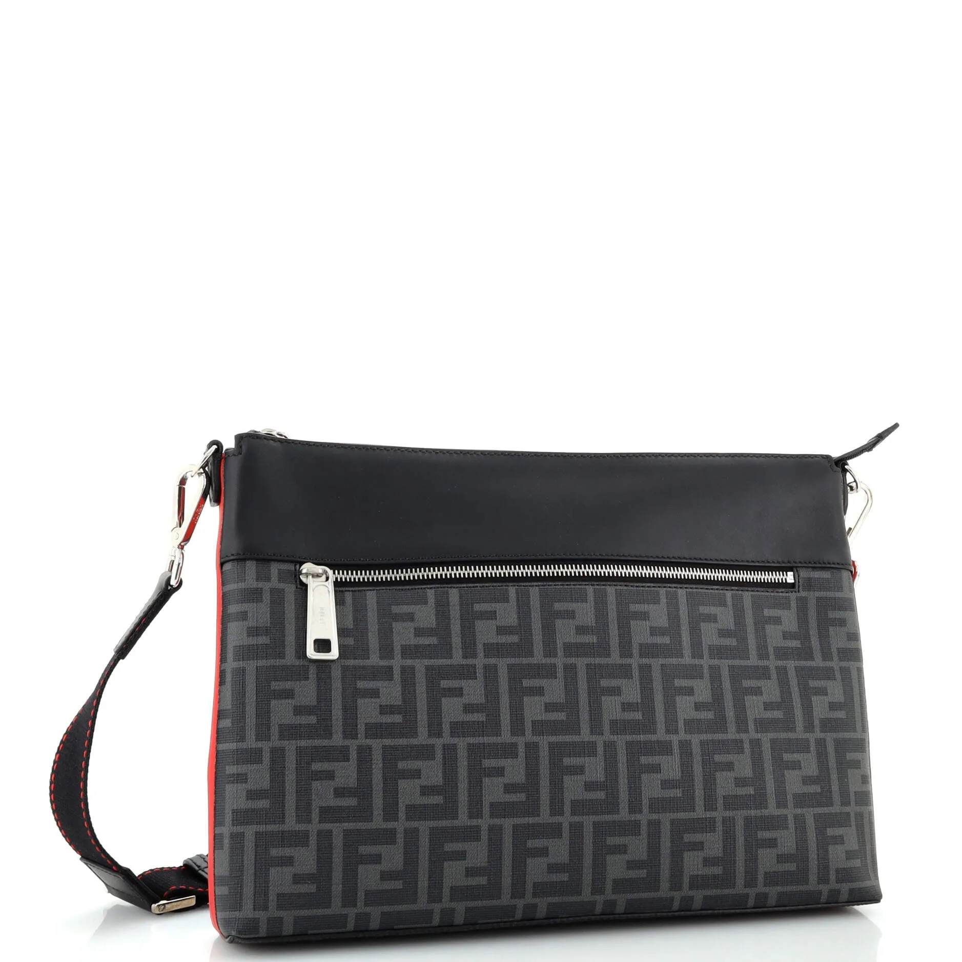 Forever Messenger Bag Zucca Coated Canvas and Leather