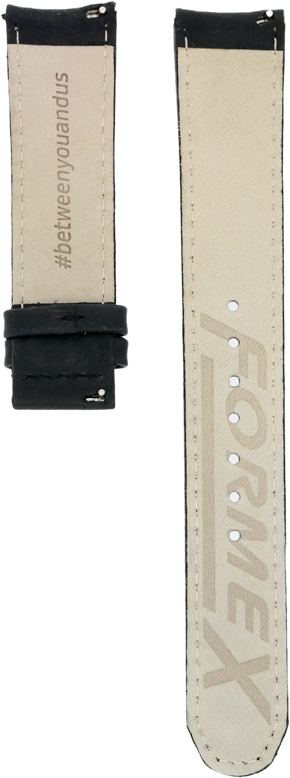 Formex XL Essence Butterfly Black Leather Strap 22mm