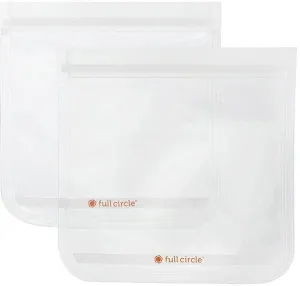 Full Circle ZipTuck Reusable Sandwich Bags 2pk - Clear