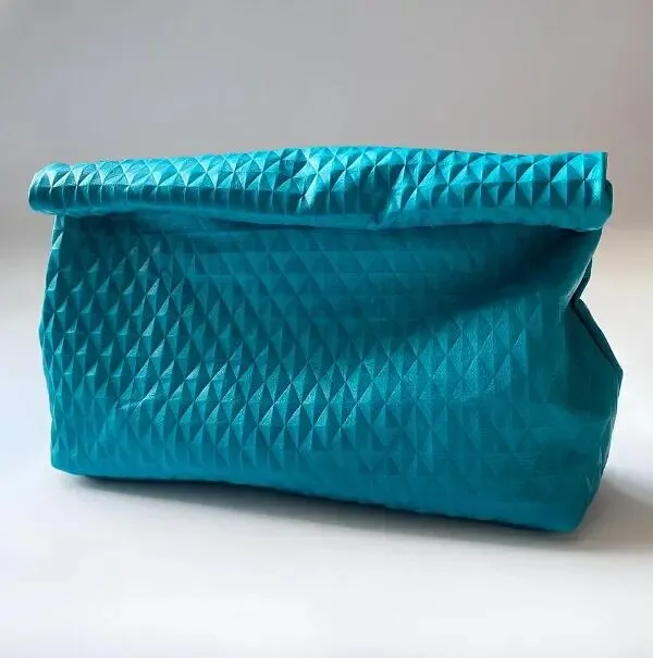 Genuine Leather Fold Over Envelope Clutch Bag