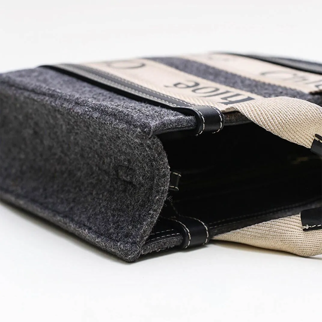 Grey small Woody tote bag