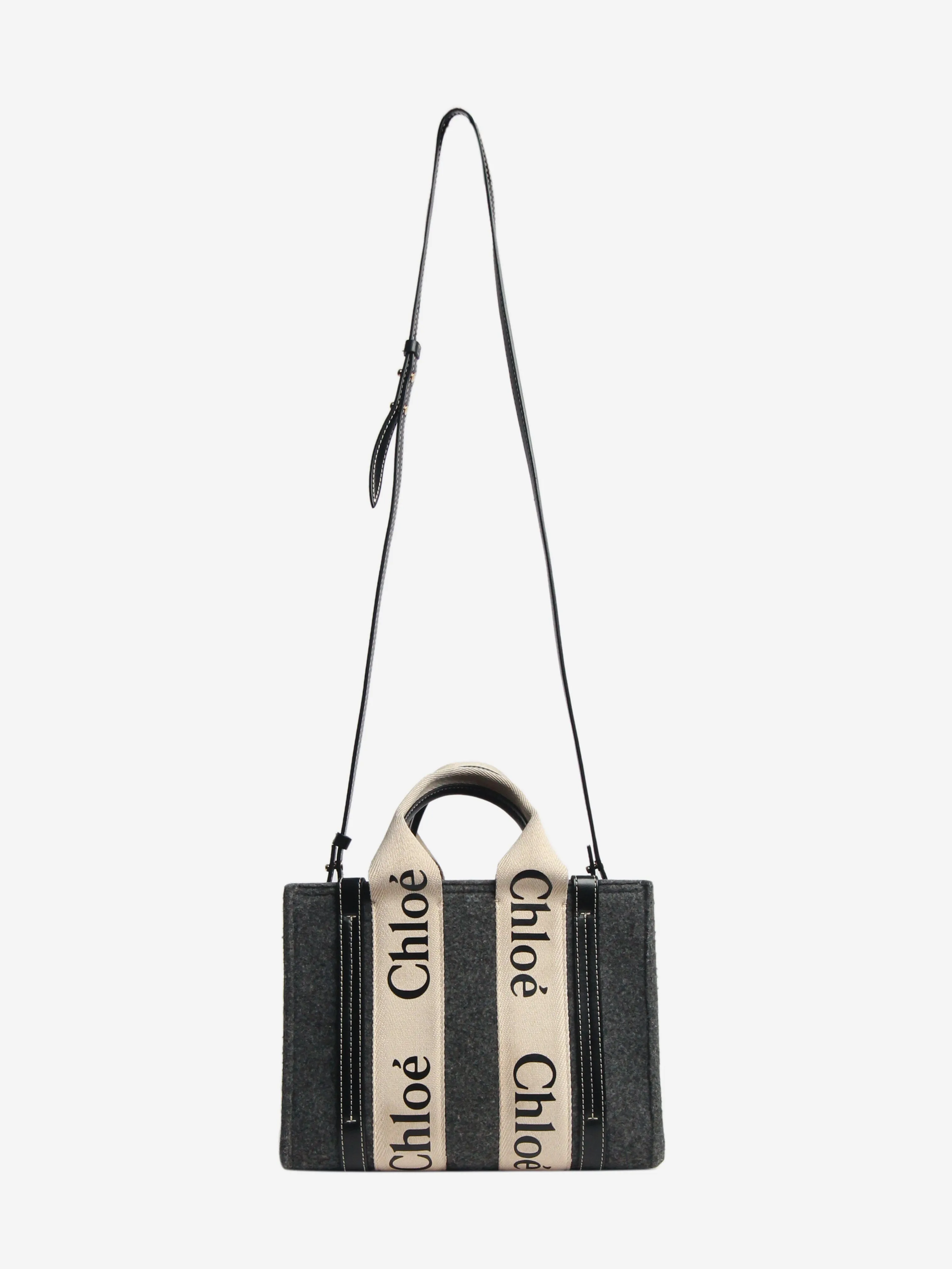 Grey small Woody tote bag