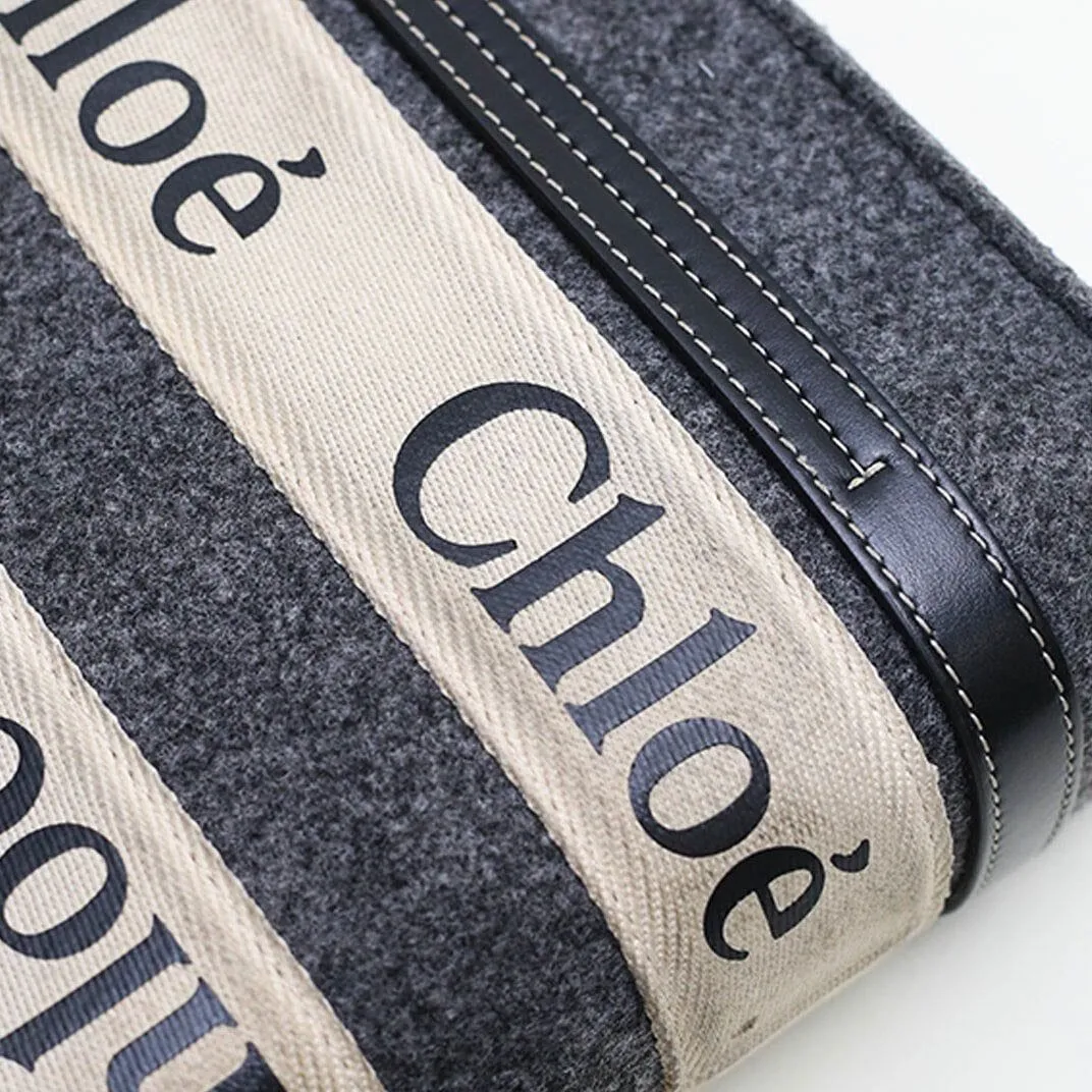 Grey small Woody tote bag
