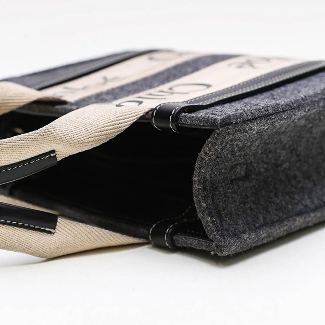 Grey small Woody tote bag