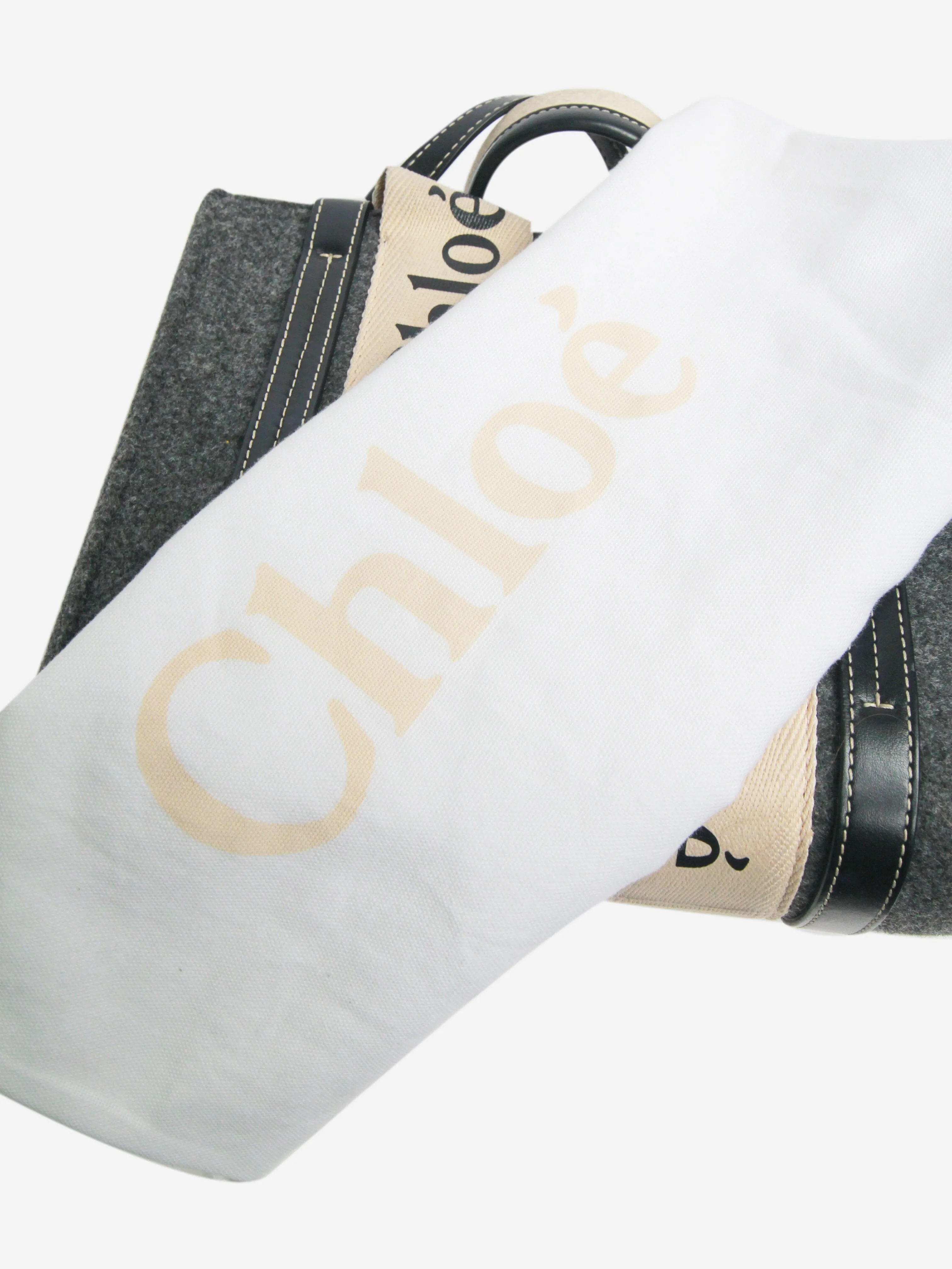 Grey small Woody tote bag
