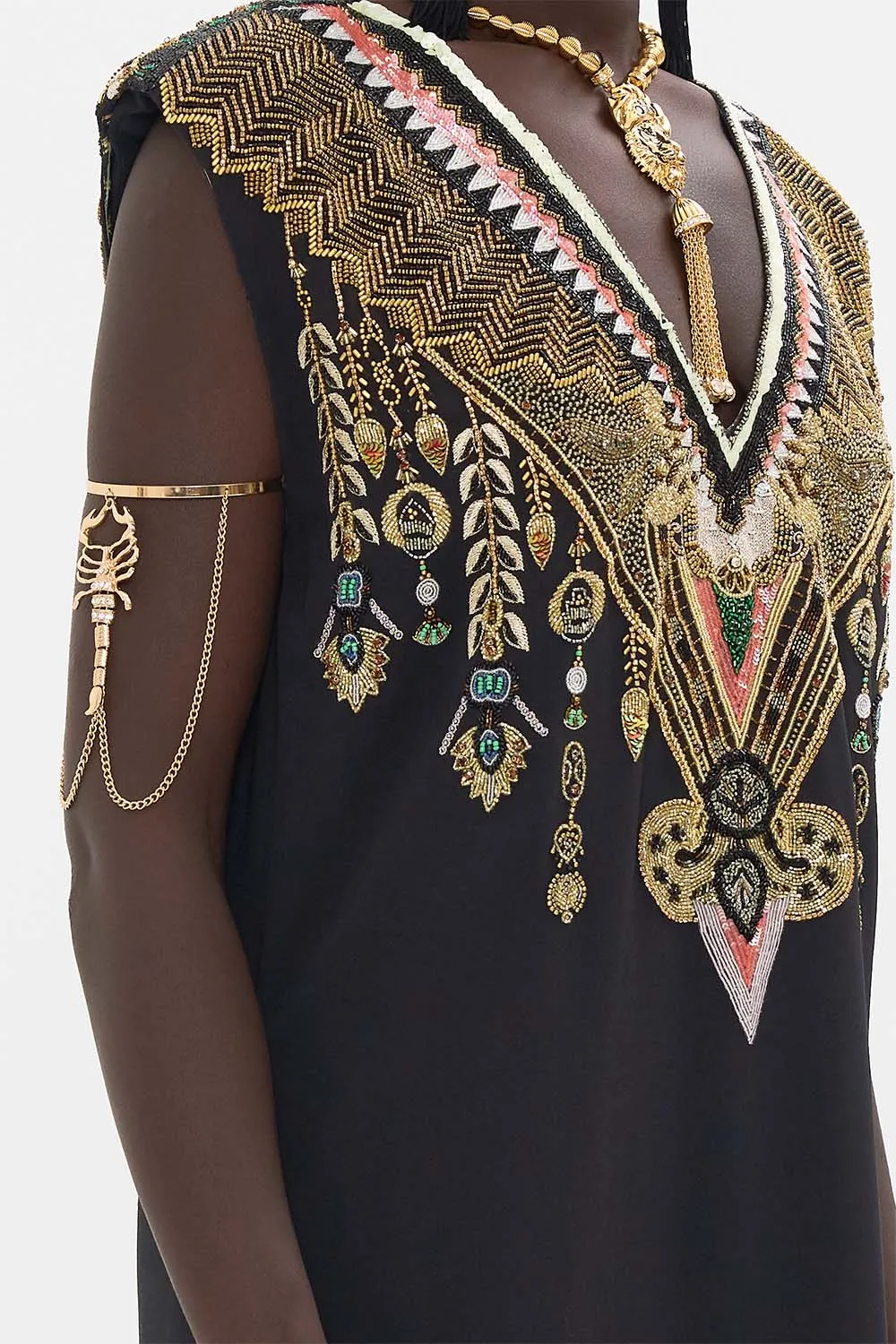 HAND EMBELLISHED SHIFT DRESS THEY CALLED HER NEFERTARI