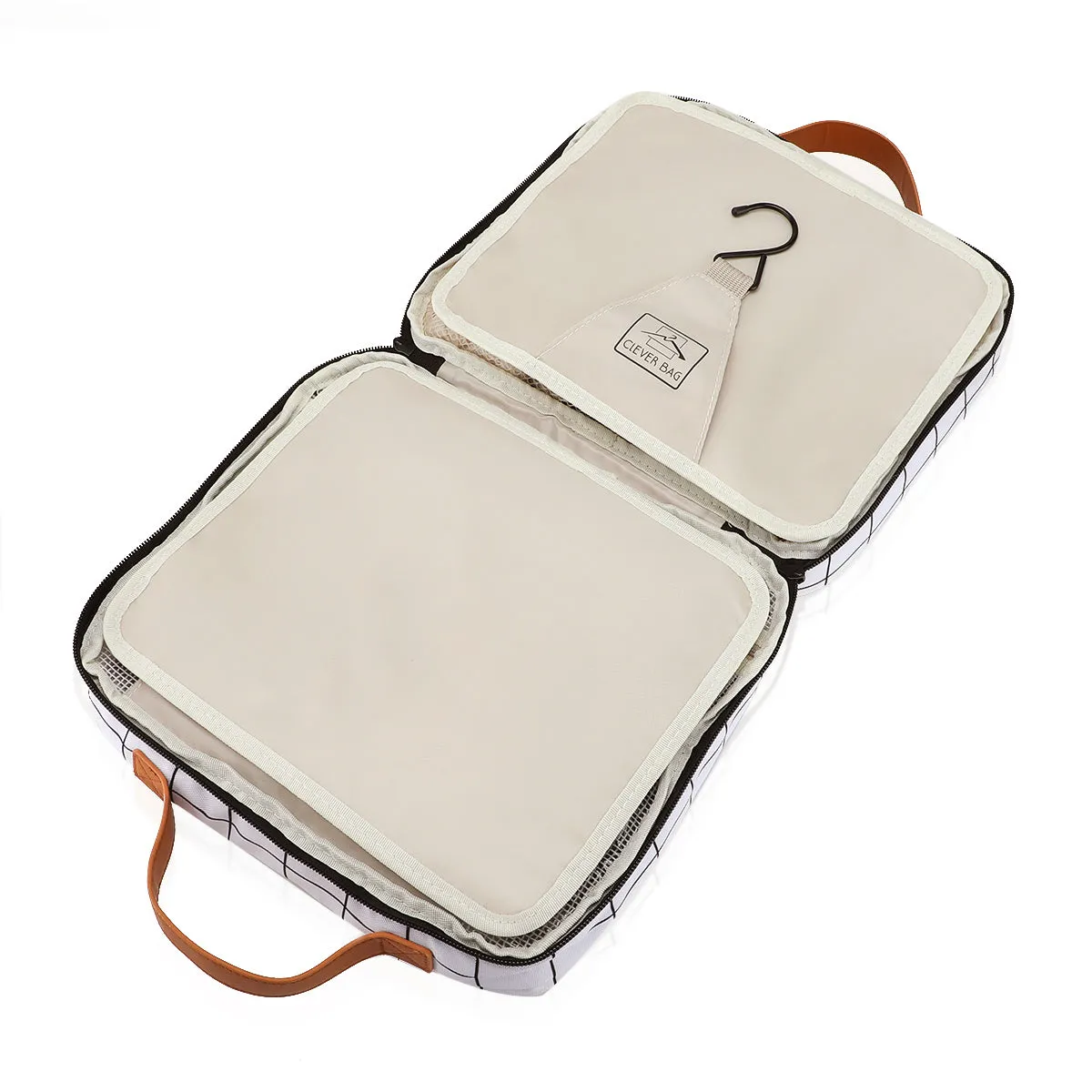 Hanging Toiletry Bag - Black & White