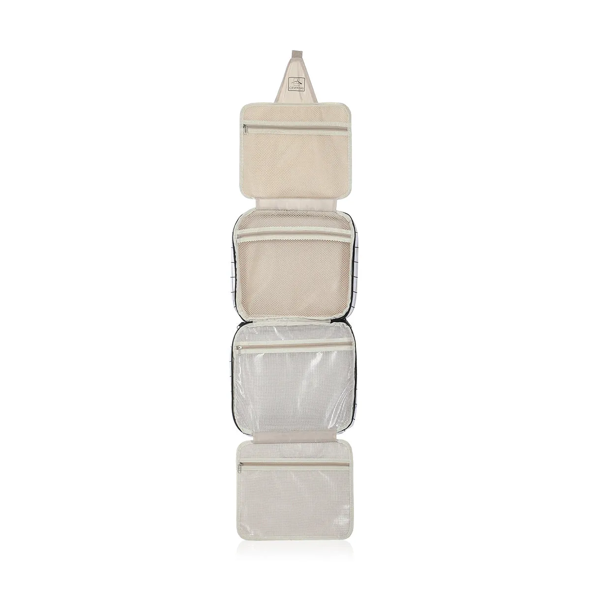 Hanging Toiletry Bag - Black & White