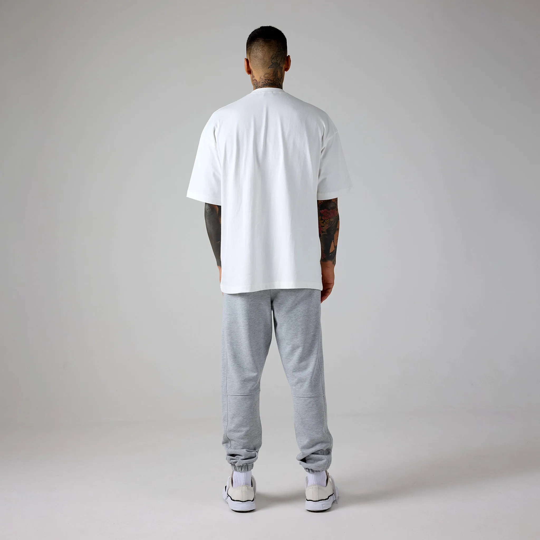 Heavyweight Cuffed Jogger | Grey Marl