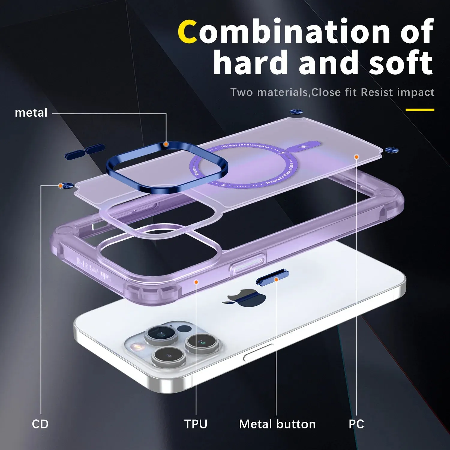 iPhone 16 Series Wave Armor Matte Magsafe Shield Case