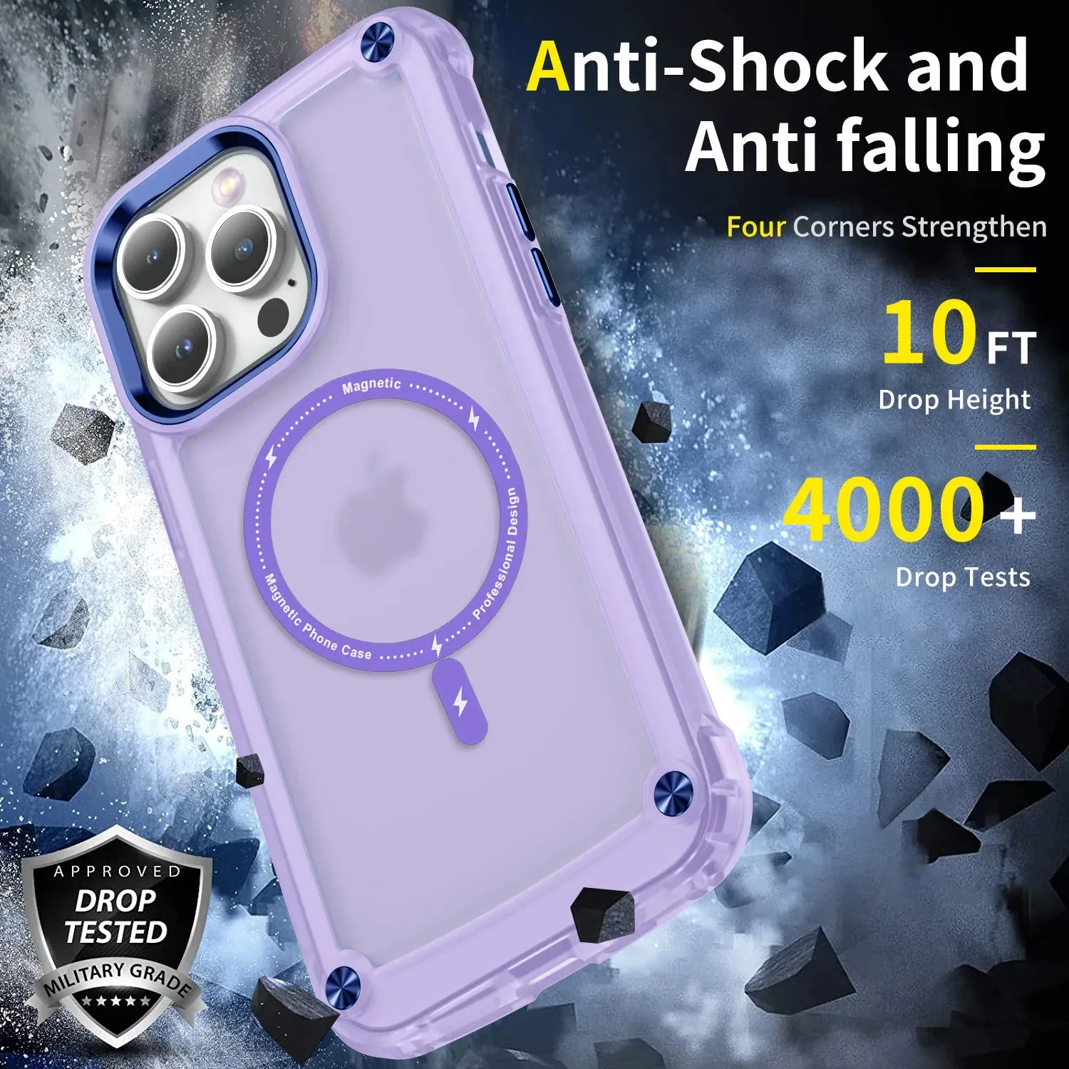iPhone 16 Series Wave Armor Matte Magsafe Shield Case
