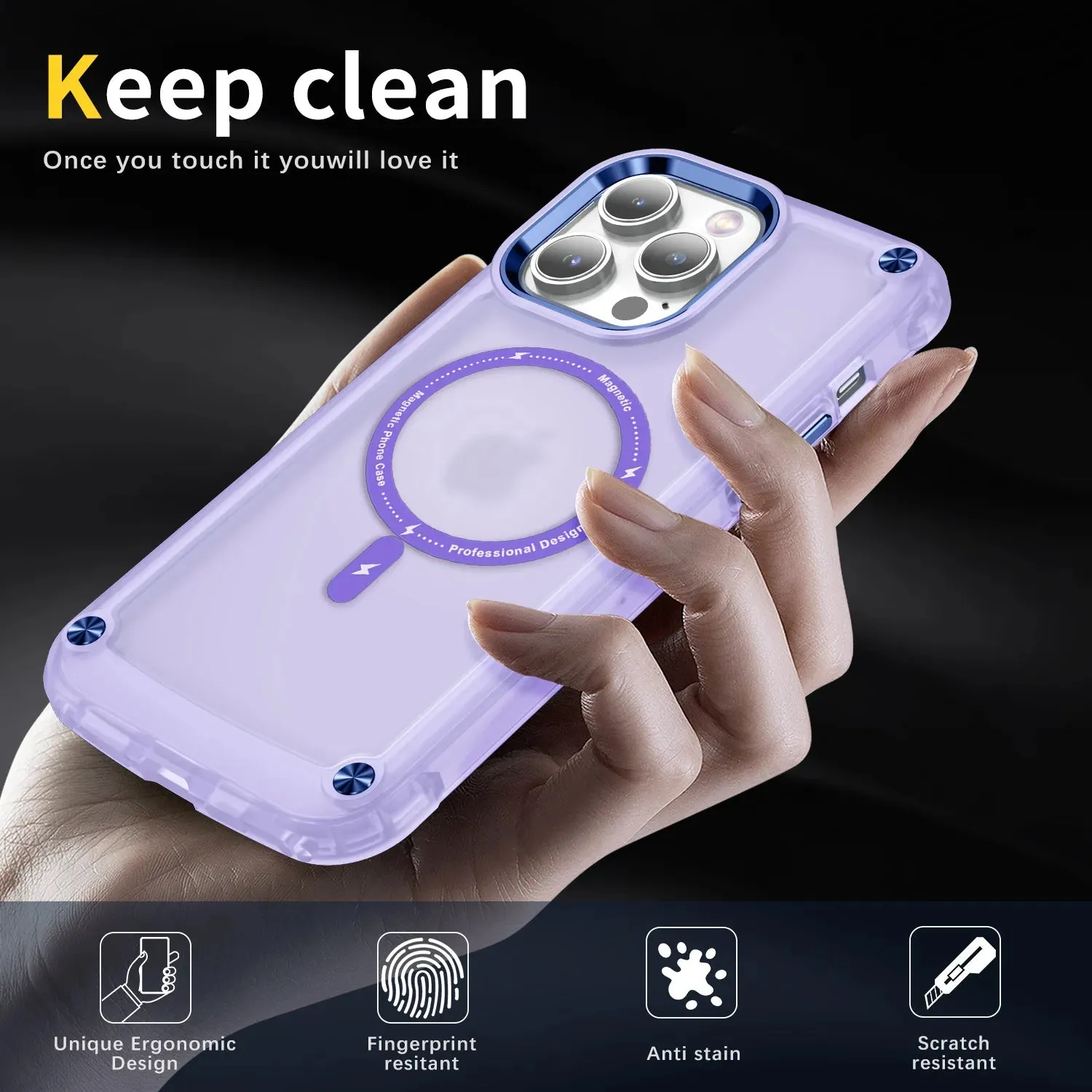 iPhone 16 Series Wave Armor Matte Magsafe Shield Case