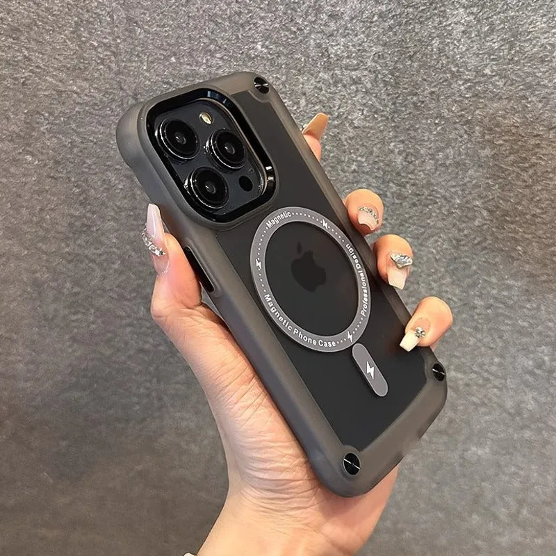 iPhone 16 Series Wave Armor Matte Magsafe Shield Case