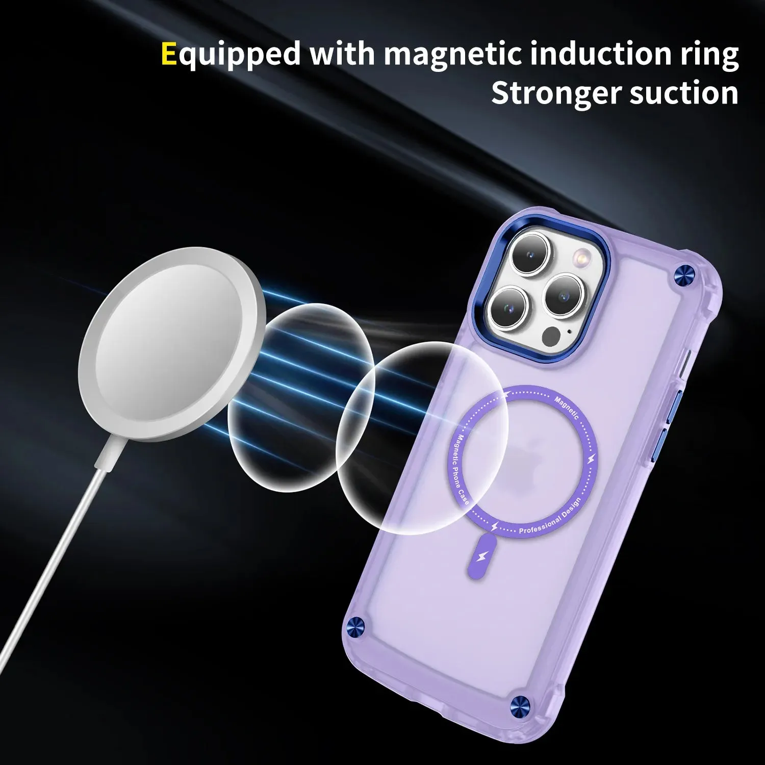 iPhone 16 Series Wave Armor Matte Magsafe Shield Case