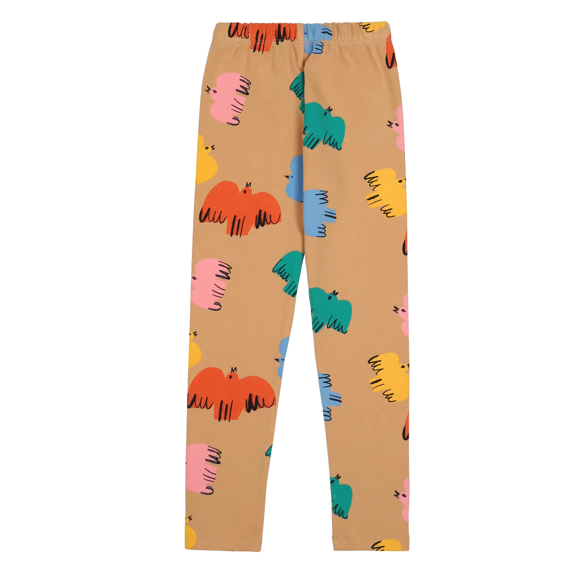 Jelly Mallow Colorful Birds Leggings | Brown