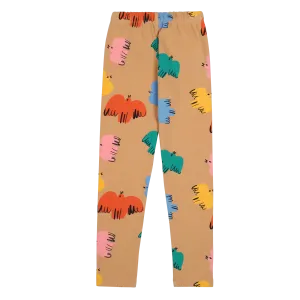 Jelly Mallow Colorful Birds Leggings | Brown