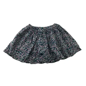 John Lewis Skirt Age 5 Teal Button Front Flower Print