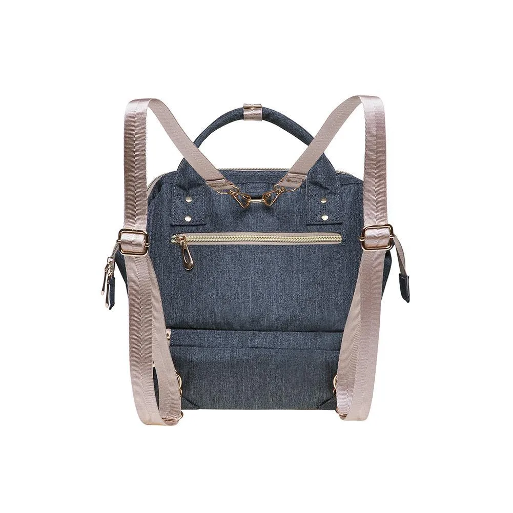 KAUKKO Diaper Bag Backpack - Small Diaper Backpack with Pacifier Holder and Stroller straps -Waterproof, mini , KT08 ( New York Gray ）