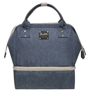 KAUKKO Diaper Bag Backpack - Small Diaper Backpack with Pacifier Holder and Stroller straps -Waterproof, mini , KT08 ( New York Gray ）
