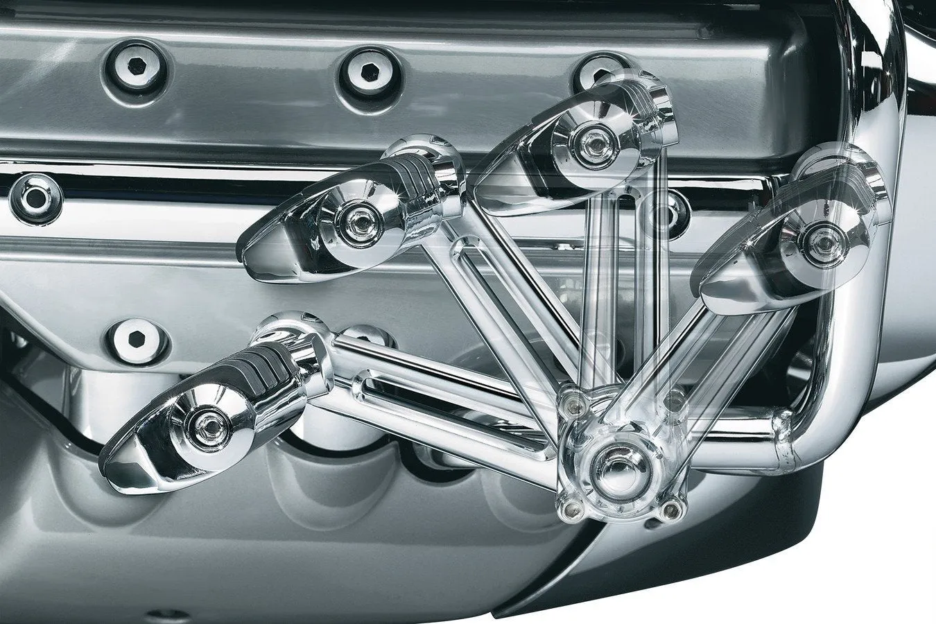 Kuryakyn Ergo Cruise Pegs with Lighted Cruise Boards for Honda 1998-2000 GL1500, Valkyrie (exc. Interstate or Rune)