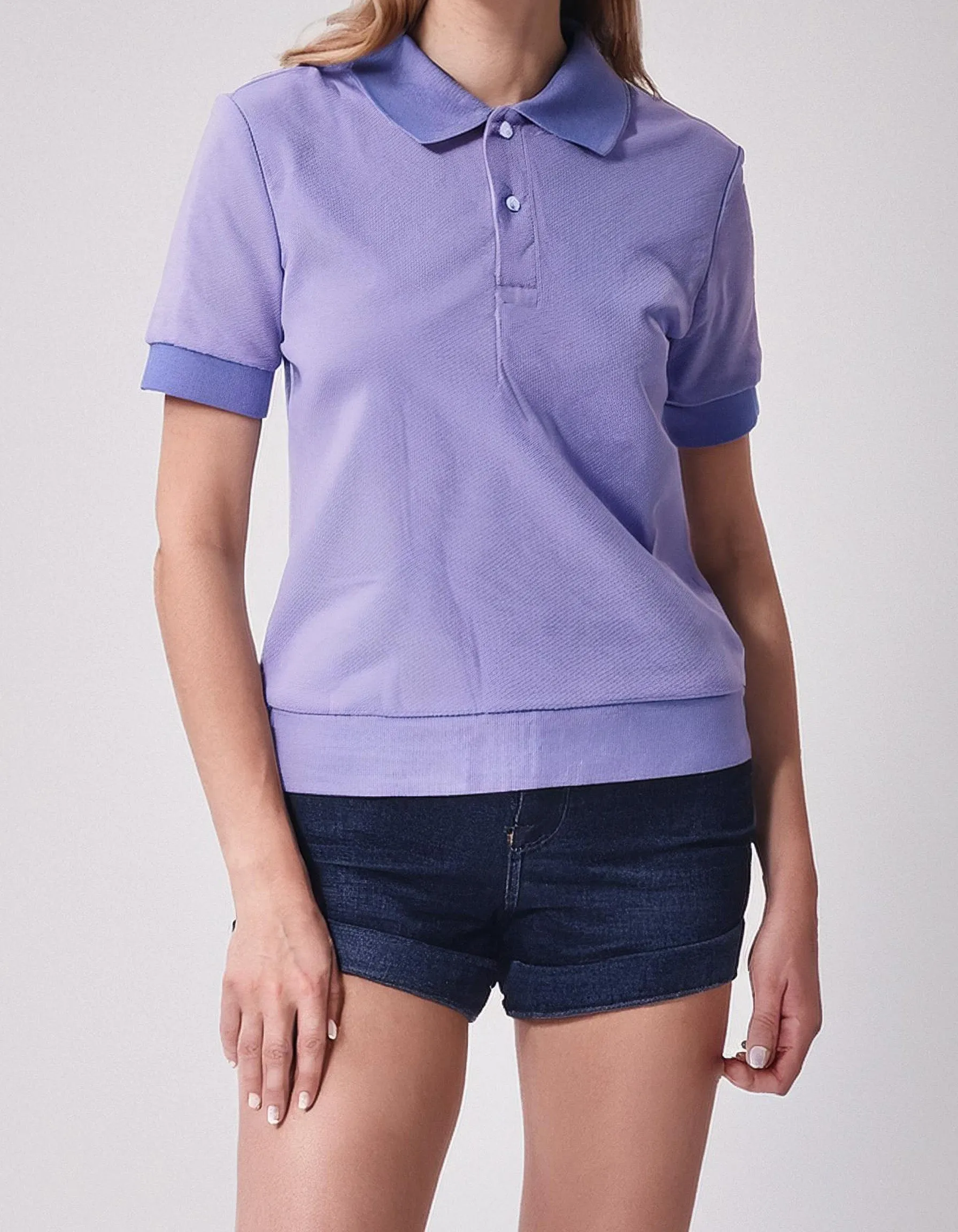 Lavender Casual Polo Shirt