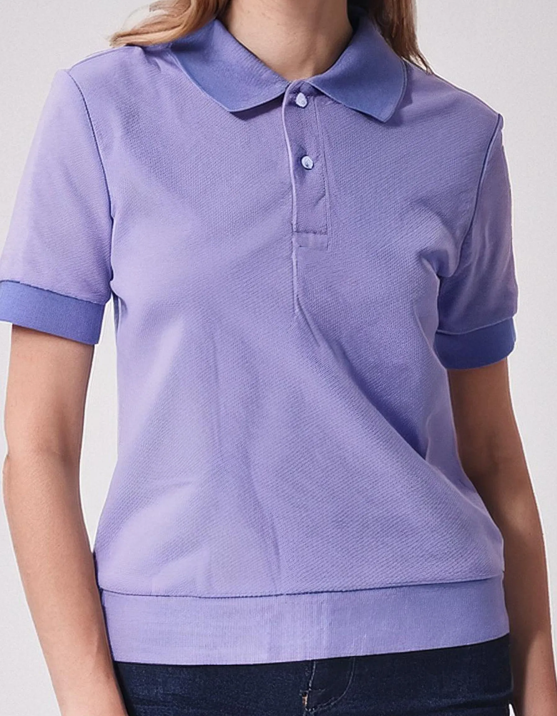 Lavender Casual Polo Shirt