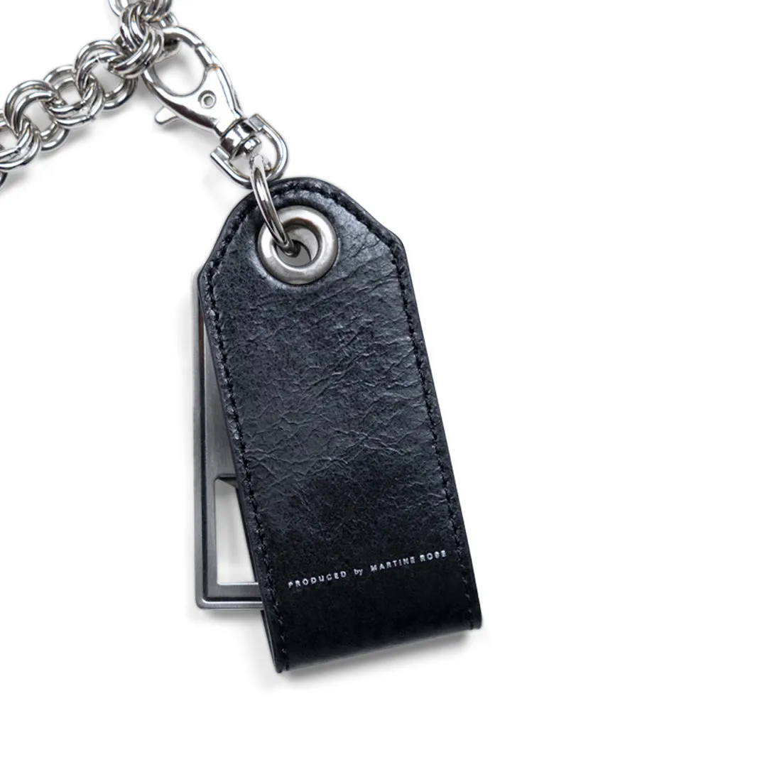LEATHER CHAIN BALL BAG