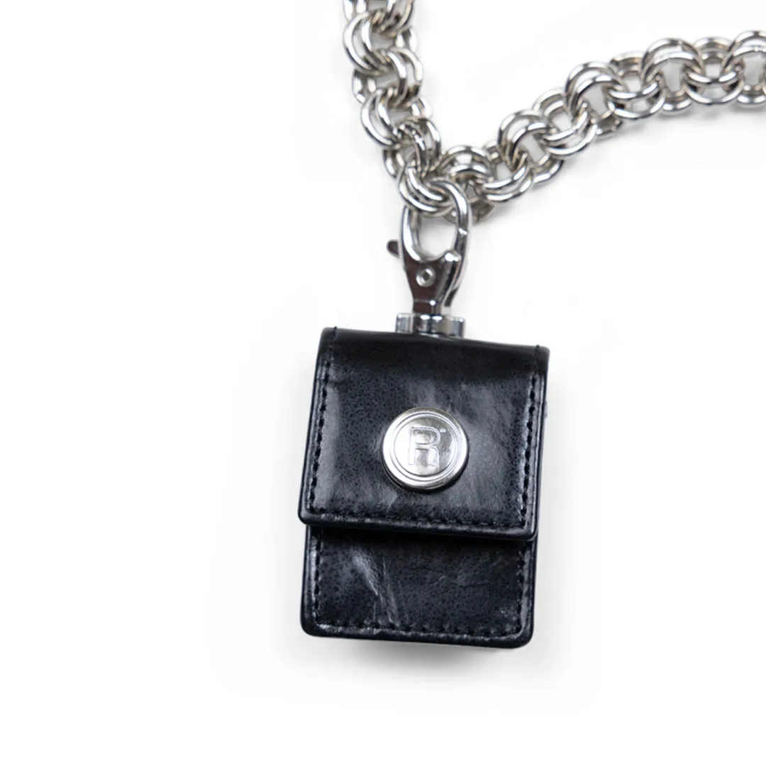 LEATHER CHAIN BALL BAG